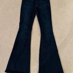 Hudson Jeans Dark Blue Flare with Crown Embroidery